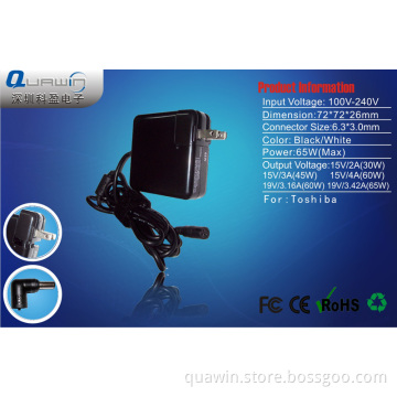 65W(Max) Adapter for Toshiba